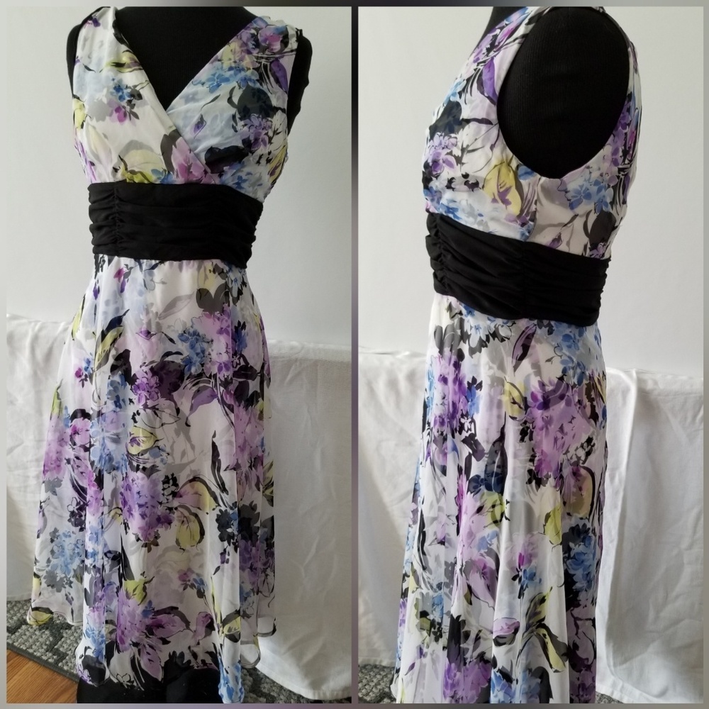 Dressbarn size 10  floral shear dress